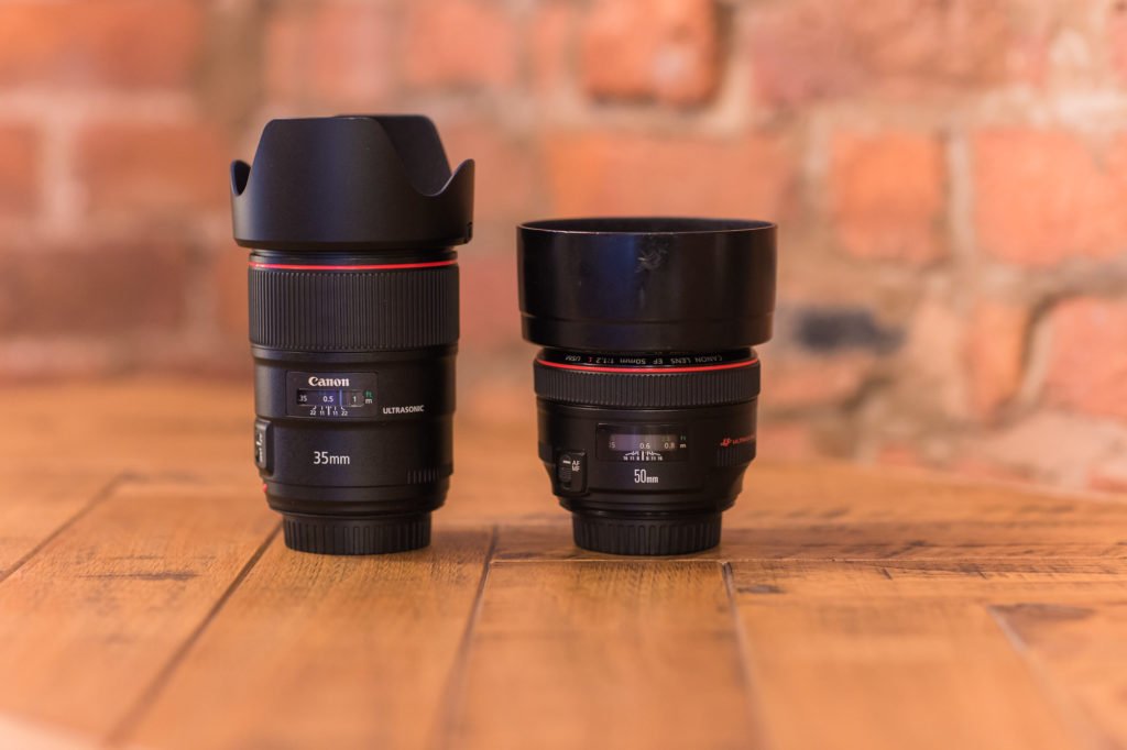Canon 35mm f1.4 and 50mm f1.2